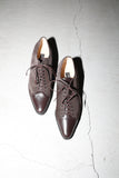 c00’s SERGIO ROSSI nylon twill & leather combination pointy-toe heel shoes