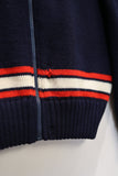 70’s wool knit track jacket with one chest pocket