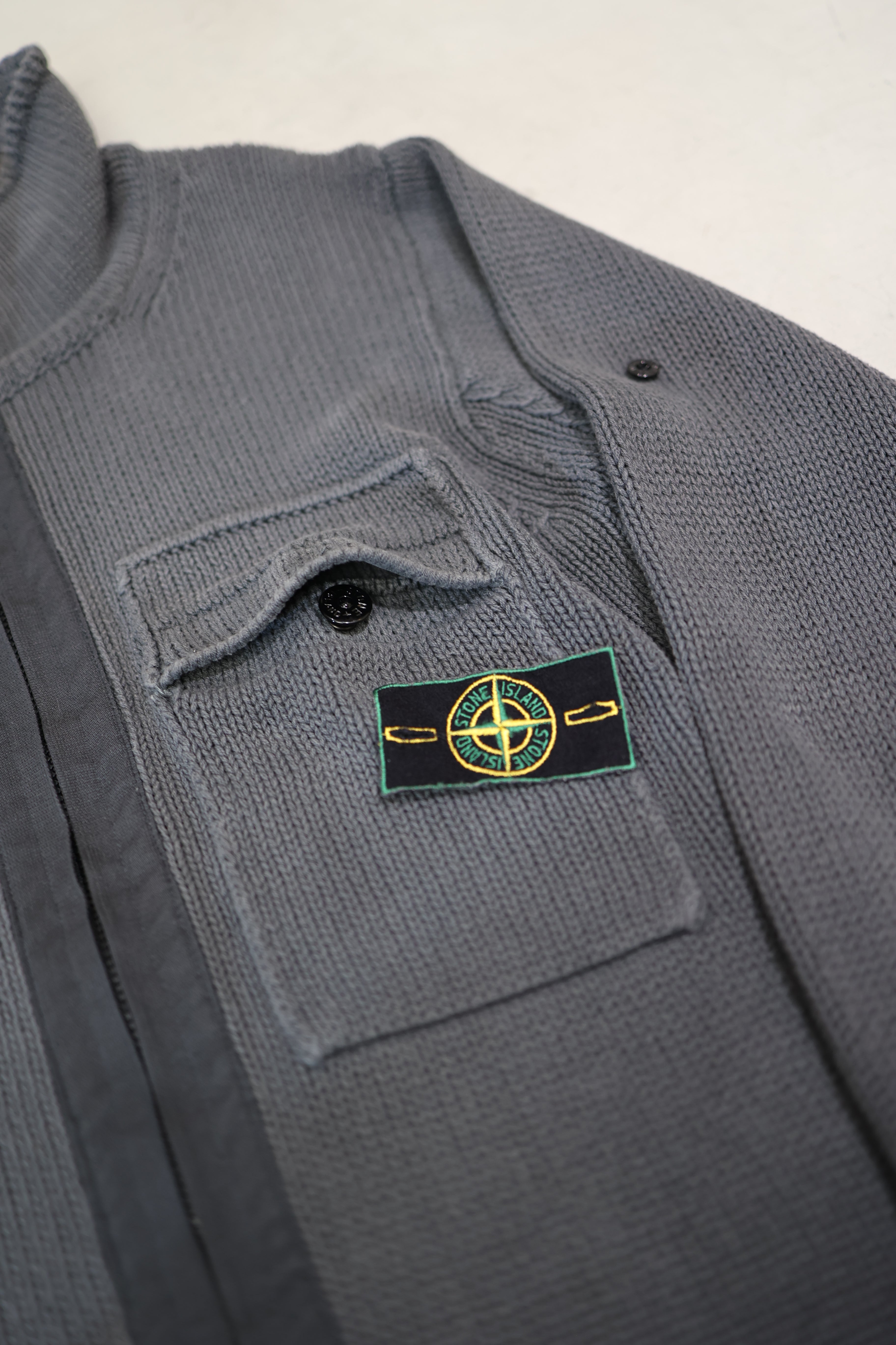 90's STONE ISLAND cotton drivers knit with big pocket