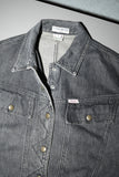 80-90’s GEORGES MARCIANO for GUESS - geometrical cutting cropped denim jacket