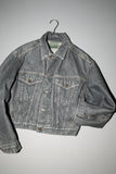 80-90’s ESPRIT - yarn dyed black denim jacket with blanket liner