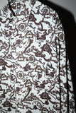 90-00's "Baroque style" printed corduroy all patterned shirt