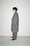 90-00’s European label - wool/cashmere herringbone middle length coat