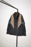 c80’s bicolor volume neck blouson