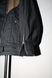 c80’s bicolor volume neck blouson