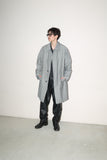 00's BALMAN - metallic color balmacaan coat