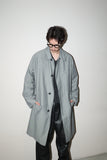 00's BALMAN - metallic color balmacaan coat