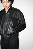 80’s European label - leather/suede combination blouson