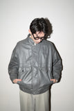 80's leather blouson in concrete gray