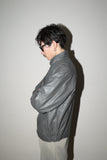 80's leather blouson in concrete gray