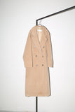 80's Max Mara - wool double breasted chesterfield coat