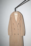 80's Max Mara - wool double breasted chesterfield coat