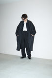 80's GIANNI VERSACE - linen wide silhouette coat