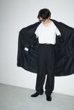 80's GIANNI VERSACE - linen wide silhouette coat