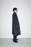 80's GIANNI VERSACE - linen wide silhouette coat