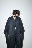80's GIANNI VERSACE - linen wide silhouette coat