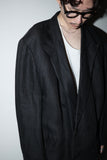 80-90's linen double breasted tailored jacket