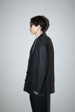 80-90's linen double breasted tailored jacket