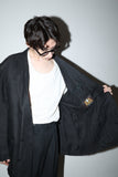 80-90's linen double breasted tailored jacket