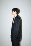 80-90's linen double breasted tailored jacket