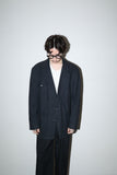 80-90's European label - cotton/linen unique design tailored jacket