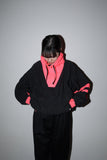 c90's nylon/polyester hi-neck half-zip pullover