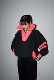 c90's nylon/polyester hi-neck half-zip pullover