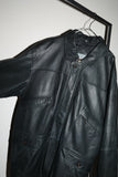 80-90's leather middle big pocket jacket