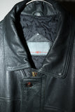 80-90's leather middle big pocket jacket