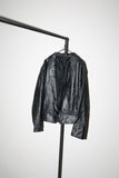 80-90's leather short length jacket