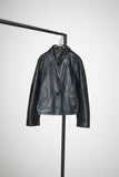 80-90's leather short length jacket