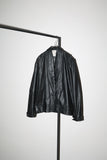 80's leather double breasted jacket