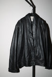 80's leather double breasted jacket