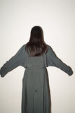 80-90's rayon trench coat