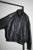 80's leather blouson jacket