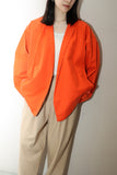 80's RAMOWEAR - cotton graphical cutting double breasted jacket