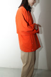 80's RAMOWEAR - cotton graphical cutting double breasted jacket
