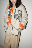 80’s Jean Charles de Castelbajac Ko and Co - drawing printed, cotton gimmick jacket