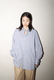 c80's cotton stripe dress shirt from Italy