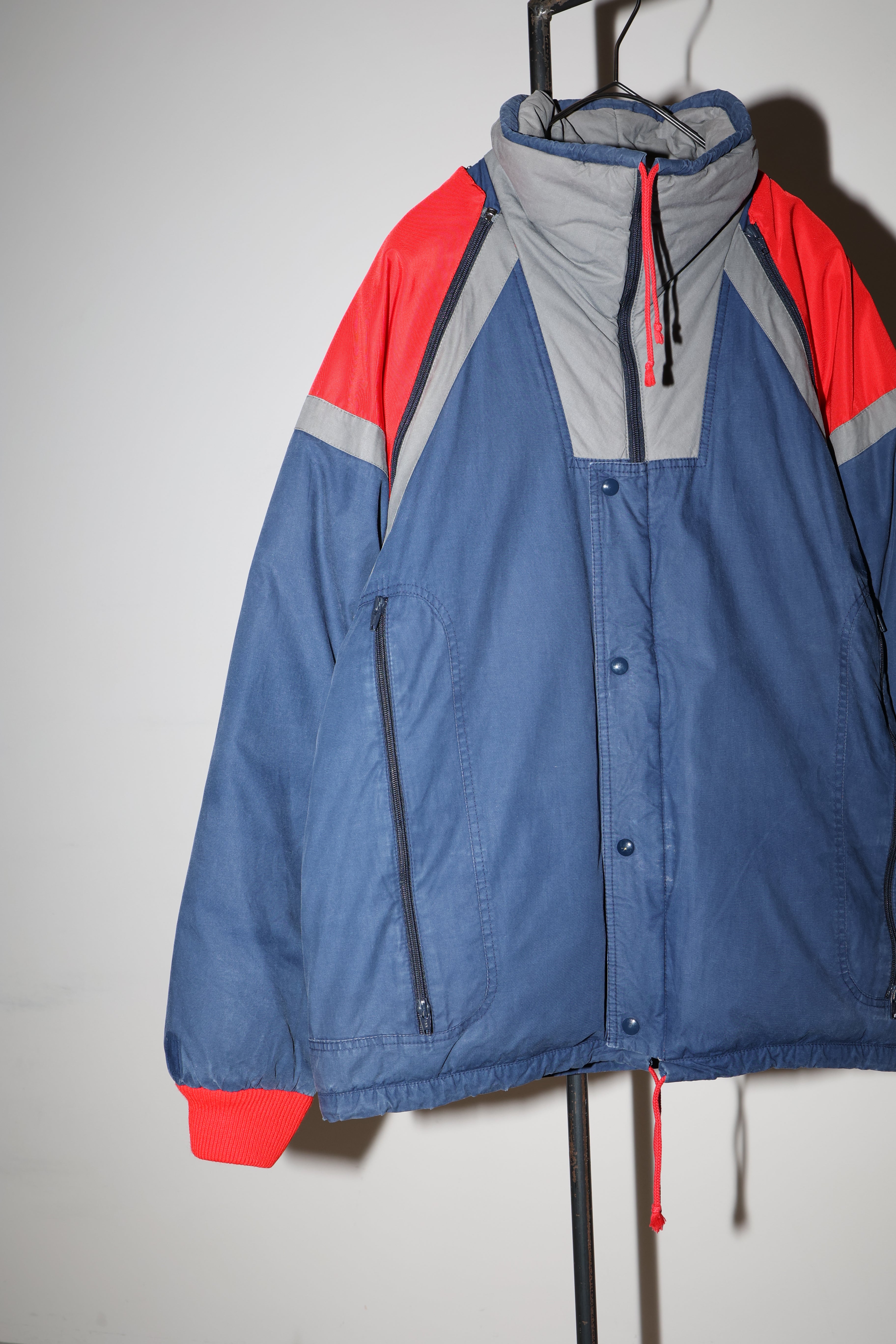 80’s cotton down jacket with gimmick design