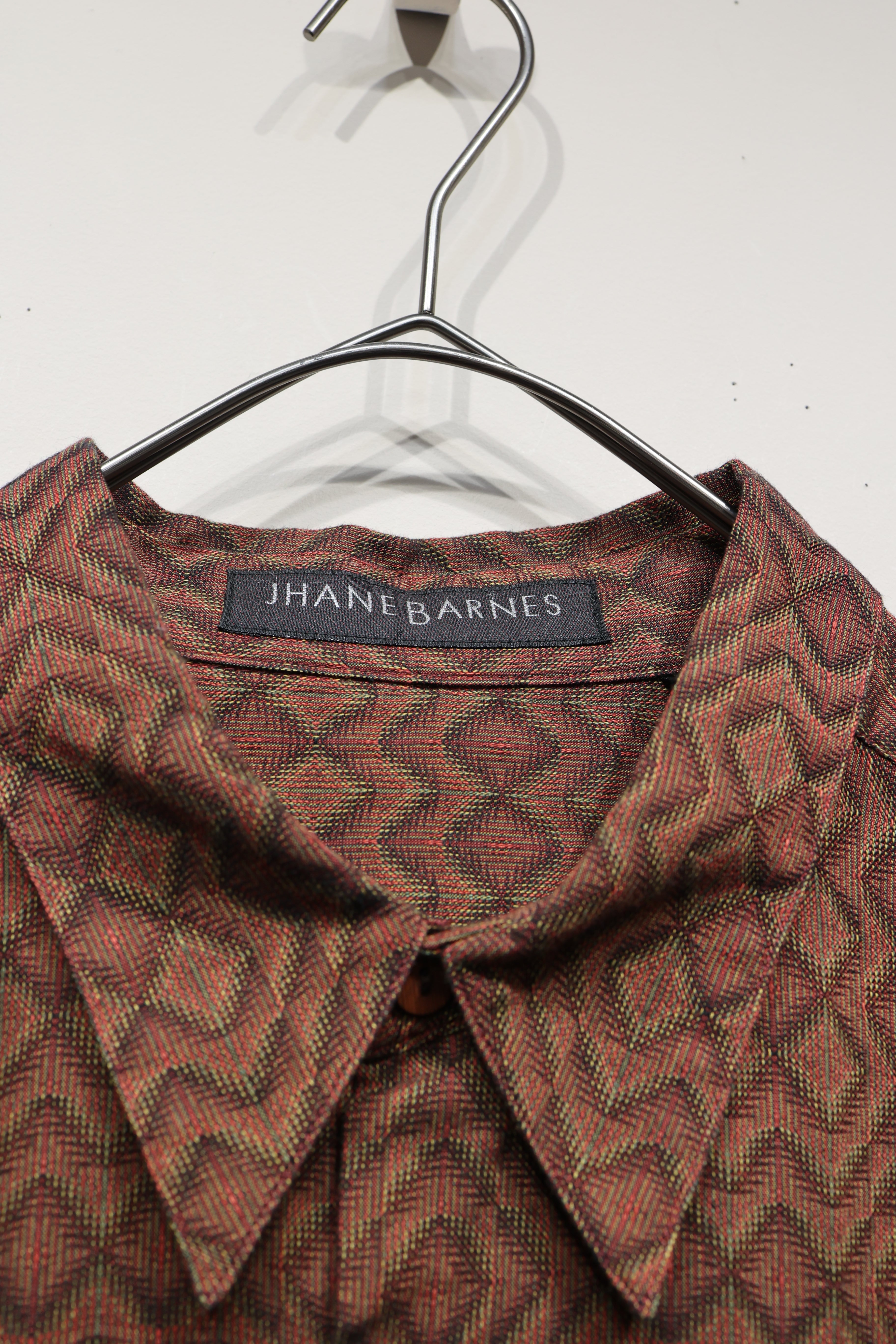 JHANE BARNES cotton psychedelic pattern shirt