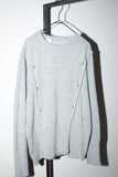 80's wool/angola dolman sleeve knit sweater with studs