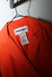 80's RAMOWEAR - cotton graphical cutting double breasted jacket