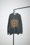 80's European label - wool geometrical design knit sweater with 3D detail