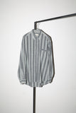 80-90's cotton stripe shirt with metallic botton