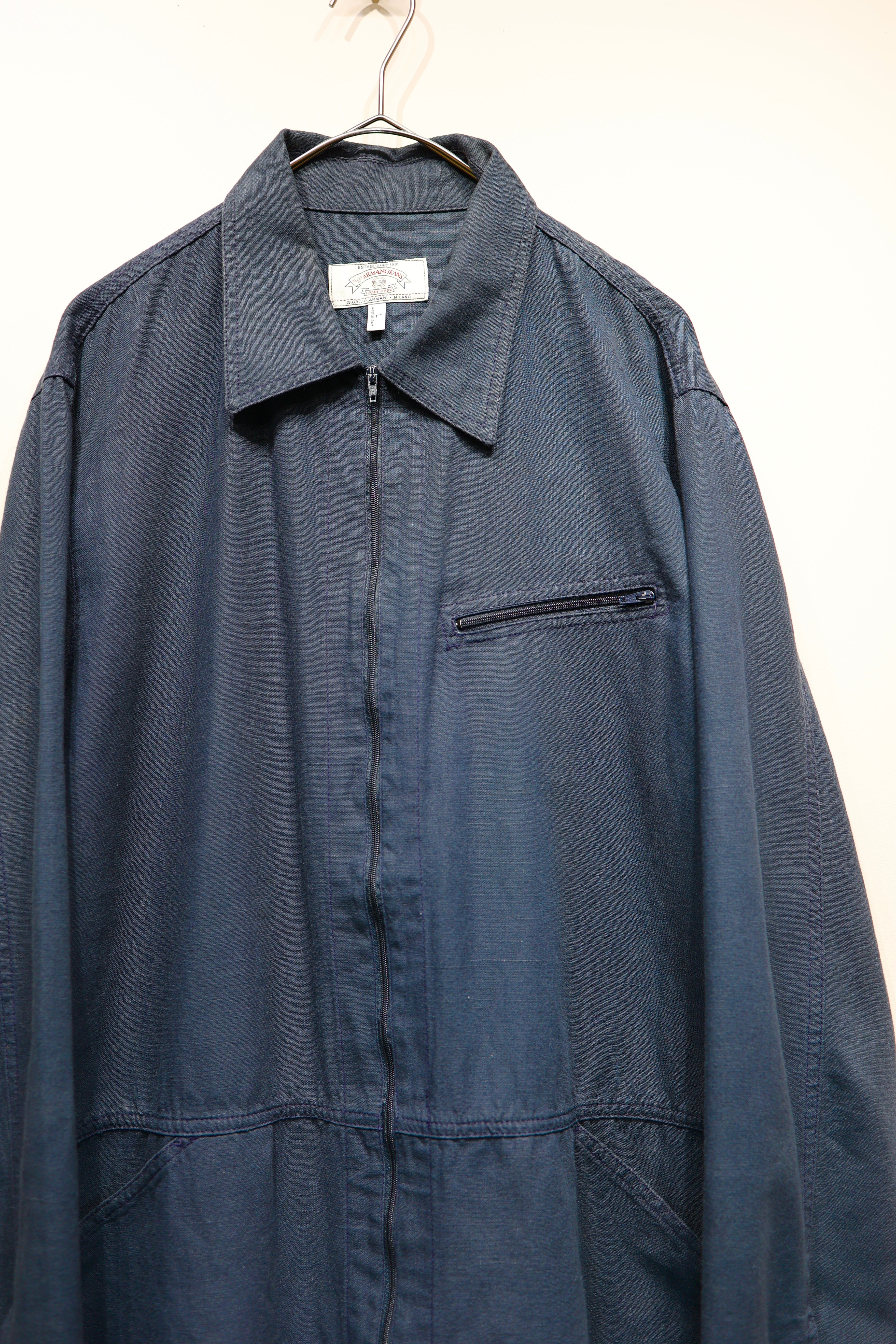 ARMANI JEANS cotton/hemp shirt-jacket
