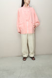 80-90’s European label - cotton gimmick pocket jacket in pastel pink