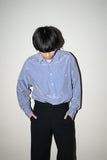 c80's BASILE - glossy fabric dress shirt