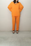 00’s European label - hi-gauge knit combination in vitamin orange