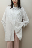 c80's cotton hip-length dress shirt